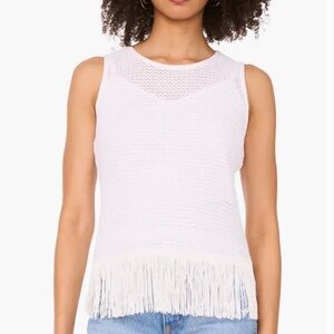 1. State Ivory Fringe Tank Top